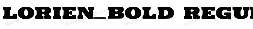 Lorien_bold Regular字体转换